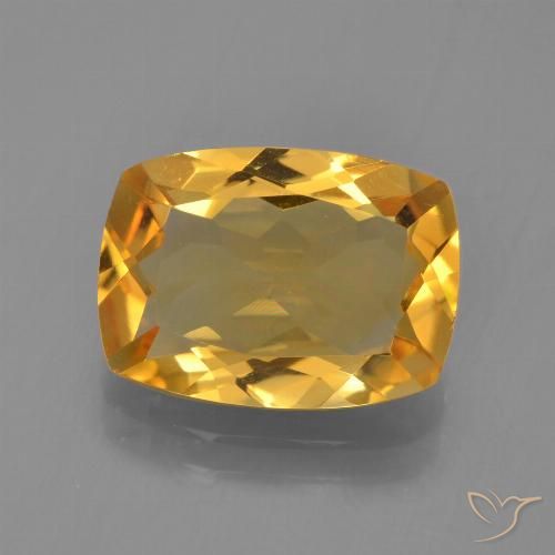 3.04ct 天然 深橙色-金色 黄水晶, 软垫, VVS-VS