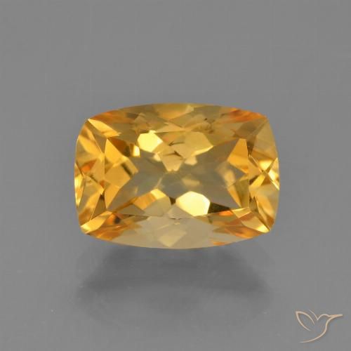 2.65ct 天然 深橙色-金色 黄水晶, 软垫, VVS-VS