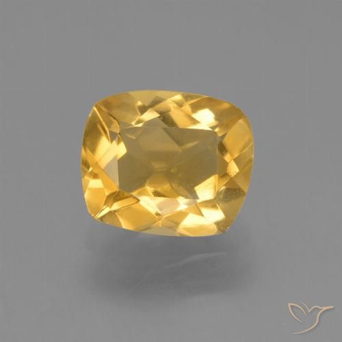2.02ct 天然 亮金 黄水晶, 软垫, VVS-VS