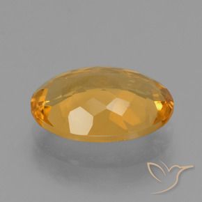 3.77克拉天然黄水晶，椭圆形，VVS-VS
