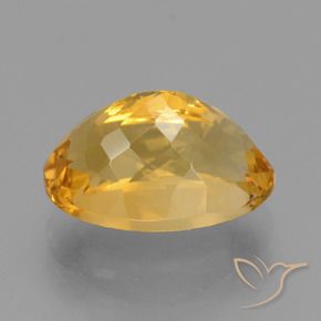 4.93克拉天然黄水晶，椭圆形，VVS-VS
