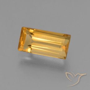 1.85克拉天然黄水晶，狭长方形，VVS-VS