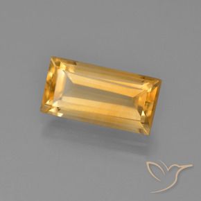 2.92克拉天然黄水晶，狭长方形，VVS-VS