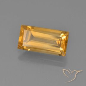 2.86克拉天然黄水晶，狭长方形，VVS-VS