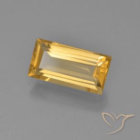 2.77克拉天然黄水晶，狭长方形，VVS-VS