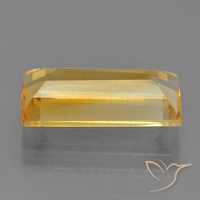 3.80克拉天然黄水晶，狭长方形，VS