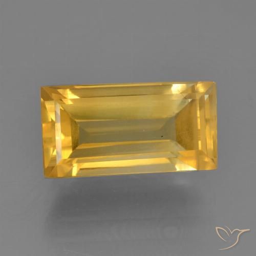 3.68ct 天然 中金 黄水晶, 狭长方形, VS