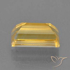 3.68克拉天然黄水晶，狭长方形，VS