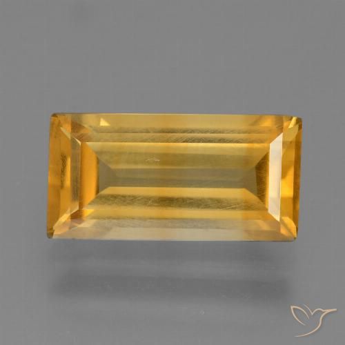 2.50ct 天然 中浅橙金 黄水晶, 狭长方形, VS