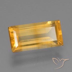 2.50克拉天然黄水晶，狭长方形，VS