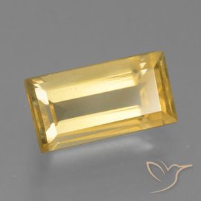 2.10克拉天然黄水晶，狭长方形，VS
