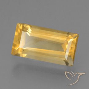 1.78克拉天然黄水晶，狭长方形，VS