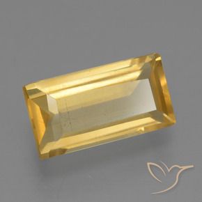 1.40克拉天然黄水晶，狭长方形，VS