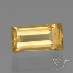 1.90克拉天然黄水晶，狭长方形，VS