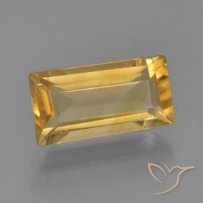 1.49克拉天然黄水晶，狭长方形，VVS-VS