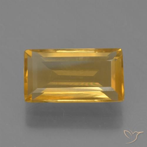 1.60ct 天然 中深金色 黄水晶, 狭长方形, VVS-VS