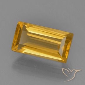 1.79克拉天然黄水晶，狭长方形，VS