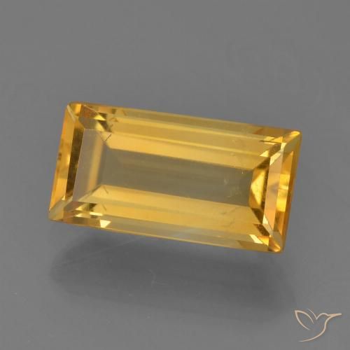 1.62ct 天然 中深金色 黄水晶, 狭长方形, VS