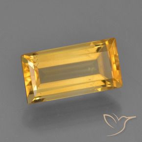 1.62克拉天然黄水晶，狭长方形，VS