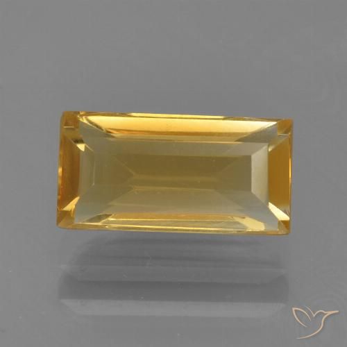 1.69ct 天然 中深金色 黄水晶, 狭长方形, VVS-VS