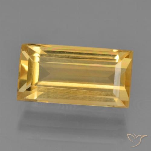 3.39ct 天然 亮金 黄水晶, 狭长方形, VS