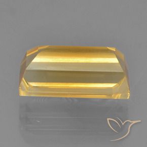 3.39克拉天然黄水晶，狭长方形，VS