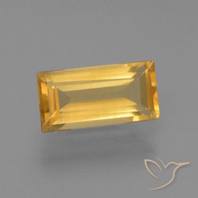 1.44克拉天然黄水晶，狭长方形，VS