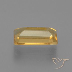 1.44克拉天然黄水晶，狭长方形，VS