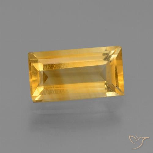 1.56ct 天然 金橙色 黄水晶, 狭长方形, VVS-VS