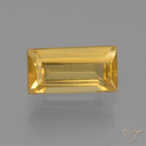 1.76克拉天然黄水晶，狭长方形，VS