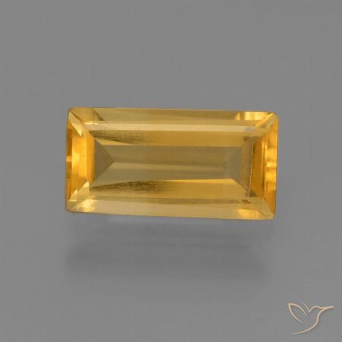 1.43ct 天然 中浅橙金 黄水晶, 狭长方形, VS