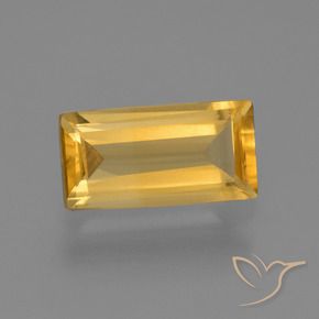 1.43克拉天然黄水晶，狭长方形，VS