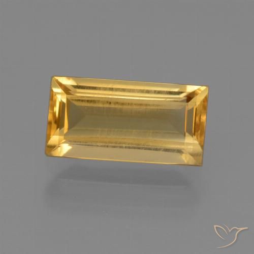 1.62ct 天然 深金橙色 黄水晶, 狭长方形, VS