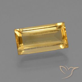 1.62克拉天然黄水晶，狭长方形，VS