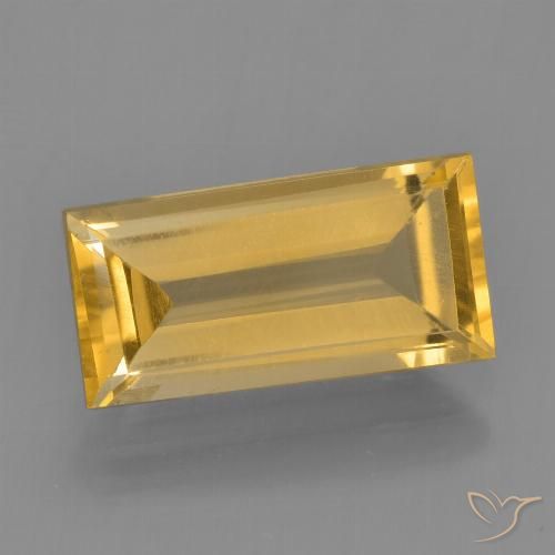 2.48ct 天然 亮金 黄水晶, 狭长方形, VS