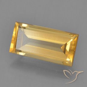 2.48克拉天然黄水晶，狭长方形，VS