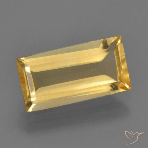 2.50ct 天然 亮金 黄水晶, 狭长方形, VS