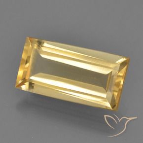 2.50克拉天然黄水晶，狭长方形，VS
