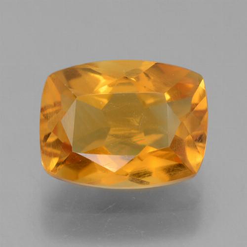 1.94克拉天然金色黄水晶，垫形剪裁，9.1×7毫米，VS