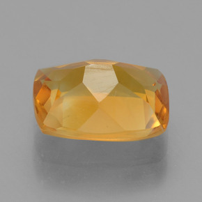 1.94克拉天然金色黄水晶，垫形剪裁，9.1×7毫米，VS