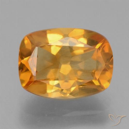 2.25ct 天然 深橙金 黄水晶, 软垫, VS