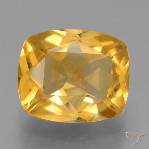 2.09ct 天然 中金 黄水晶, 软垫, VVS-VS