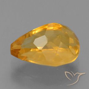 2.76克拉天然黄水晶，梨形，VS