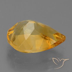 2.58克拉天然黄水晶，梨形，VS-SI