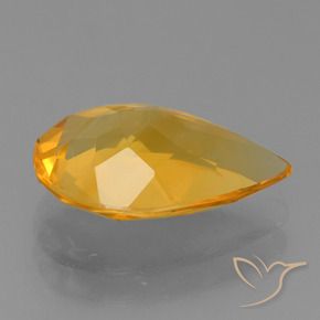 2.95克拉天然黄水晶，梨形，VVS-VS