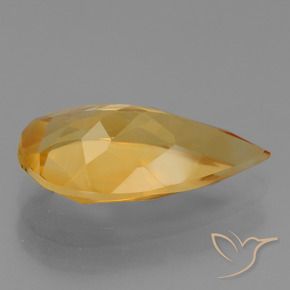 2.62克拉天然黄水晶，梨形，VVS-VS