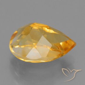 4.01克拉天然黄水晶，梨形，VS