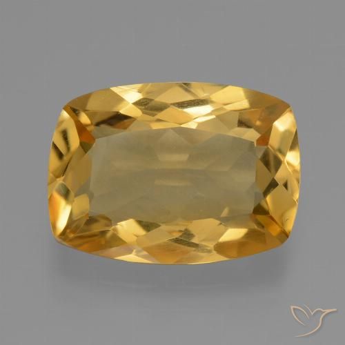 3.21ct 天然 中深金色 黄水晶, 软垫, VVS-VS