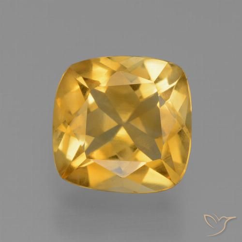 1.53ct 天然 深金橙色 黄水晶, 软垫, VS