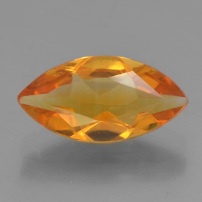 1.58克拉天然黄金色黄水晶，马眼形，12.1×6.2毫米，VVS-VS